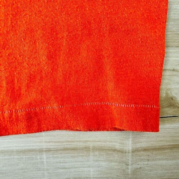 Vintage 70s Frank Sinatra Single Stitch Orange Shirt Size XL Rat Pack Classic - Picture 5 of 6